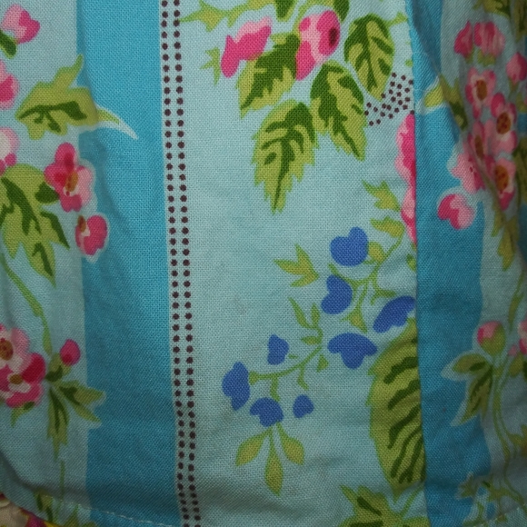 3/$18 Pish Posh Girls Cottagecore Style Patchwork Floral Ruffled Hem Dress - Picture 7 of 11